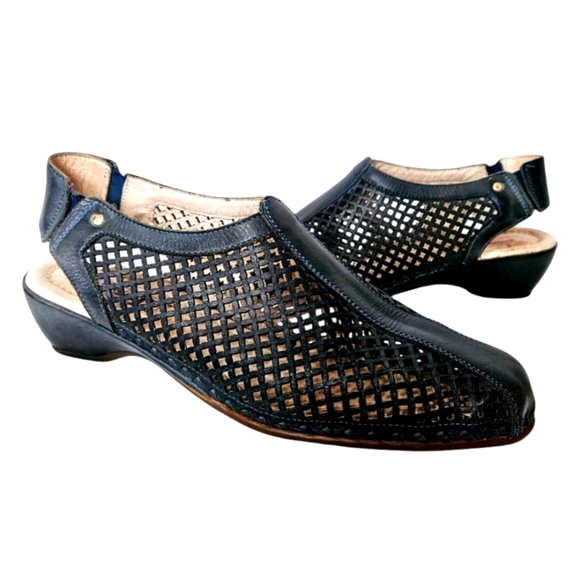 Pikolinos Romana Closed Toe Leather Sandal in Ocean Blue Size EU 40 / US 9-9.5 - Picture 1 of 12